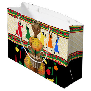 Kwanzaa American Holiday Große Geschenktüte