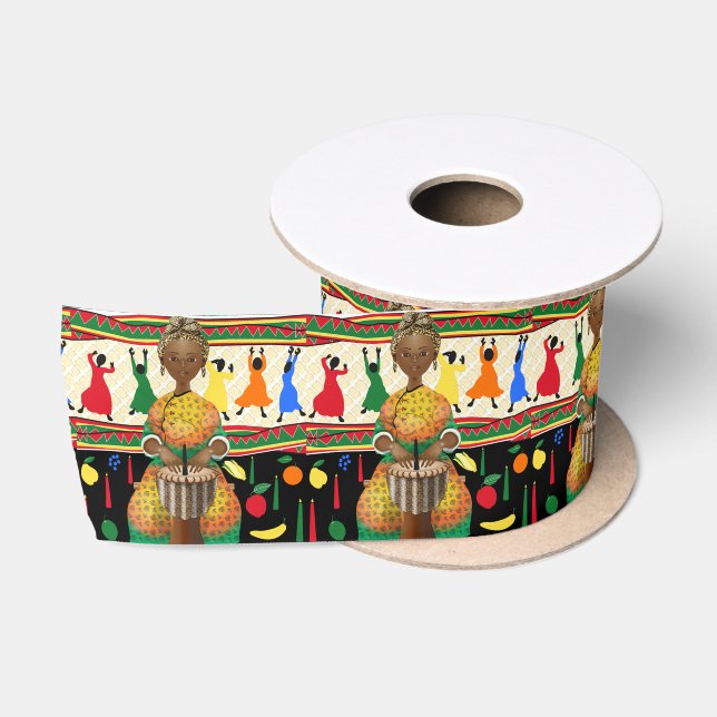 Kwanzaa American Holiday Satinband (Spule)
