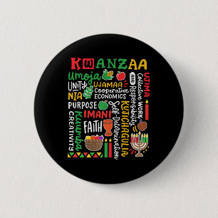 Kwanzaa American Kinara 7 Prinzipien Celeb Button