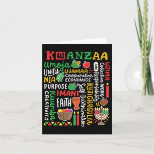 Kwanzaa American Kinara 7 Prinzipien Celeb Karte