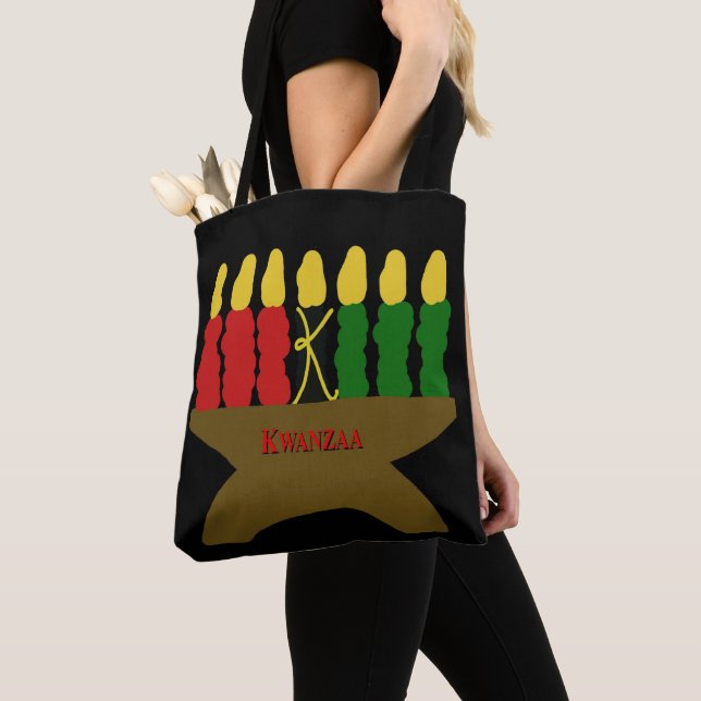 Kwanzaa Art mit rotem Text Tasche (Von Nahem)