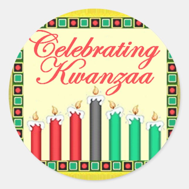 KWANZAA-Aufkleber Runder Aufkleber (Vorderseite)