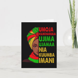 Kwanzaa Black History Month Umoja Kujichagulia Uji Karte