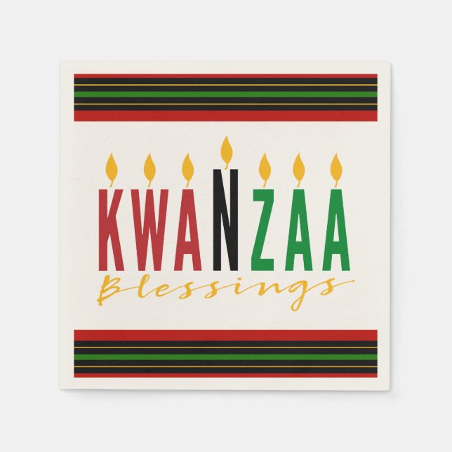 Kwanzaa Blessings | Kinara Serviette (Vorderseite)