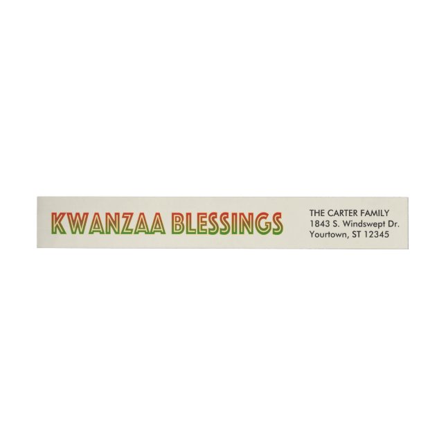 Kwanzaa Blessings | RÜCKSENDEADRESSE (Person)