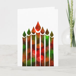 Kwanzaa Bokeh Kinara Feiertagskarte