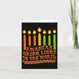 Kwanzaa bringen Licht in die Welt glücklich Kwanza Karte