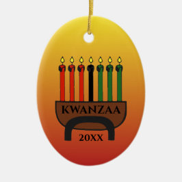 Kwanzaa Candles Keramik Ornament