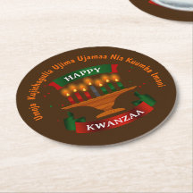 Kwanzaa Candles Red Black Green 7 Principles Squa