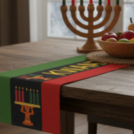 Kwanzaa Celebration Pan-African Vertical Stripes Kurzer Tischläufer