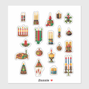 Kwanzaa conçoit des autocollants en vinyle de 8 po