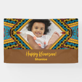 Kwanzaa Custom Brihell Colored Diamond Patter Banner