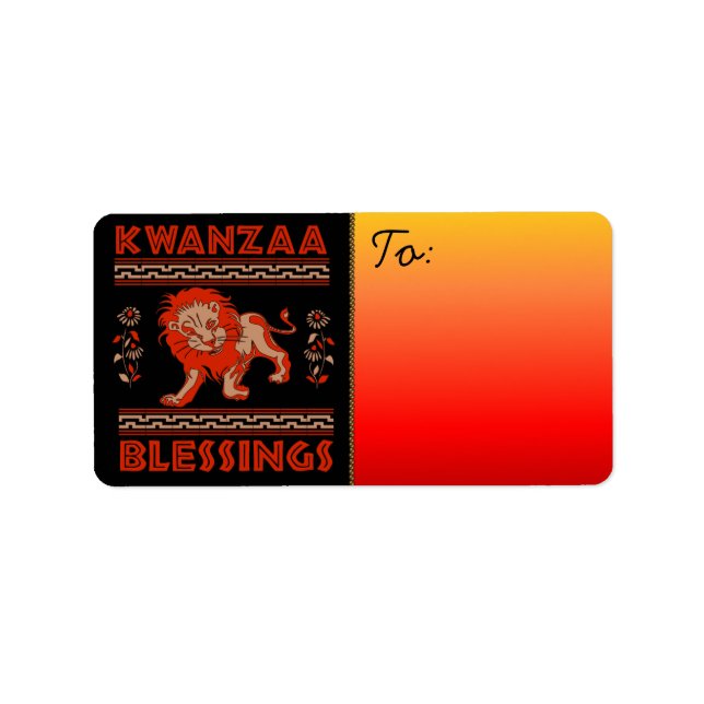Kwanzaa Dancers Adressaufkleber (Vorne)