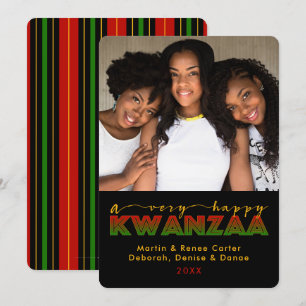 Kwanzaa Eine sehr glückliche Kwanzaa-Fotokarte Einladung