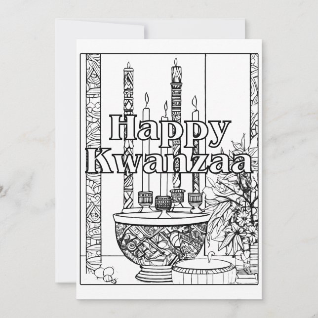 Kwanzaa entwirft feiertagskarte (Vorderseite)