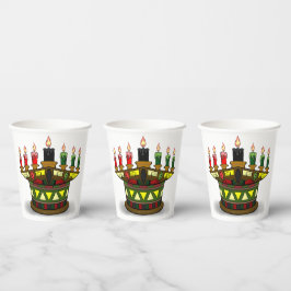 Kwanzaa erste Früchte Pappbecher