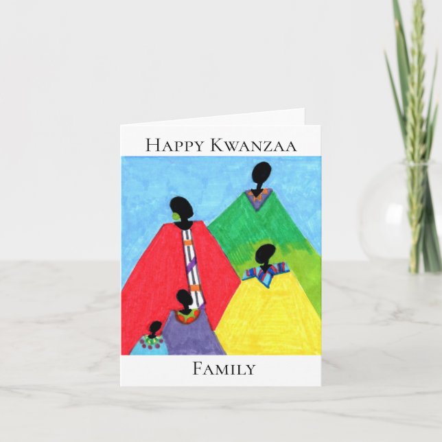 Kwanzaa Family Grußkarte Karte (Vorderseite)