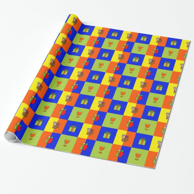 Kwanzaa-Farbblock Geschenkpapier (Ungerollt)