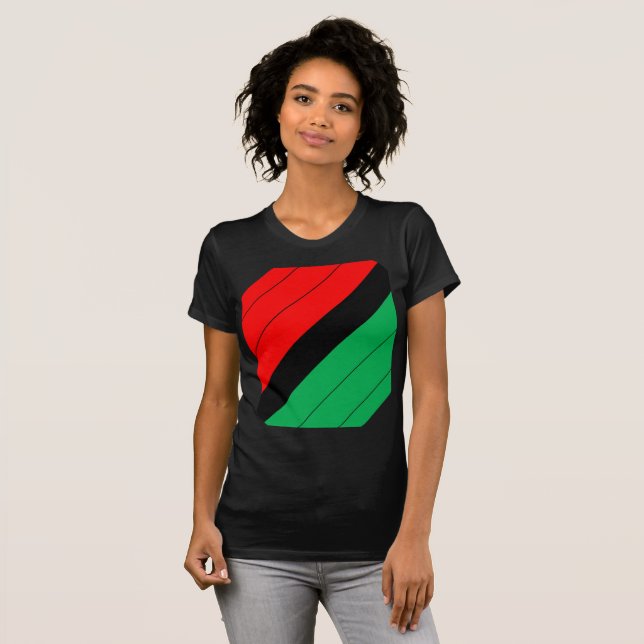 Kwanzaa färbt rotes schwarzes grünes T-Shirt (Vorne ganz)