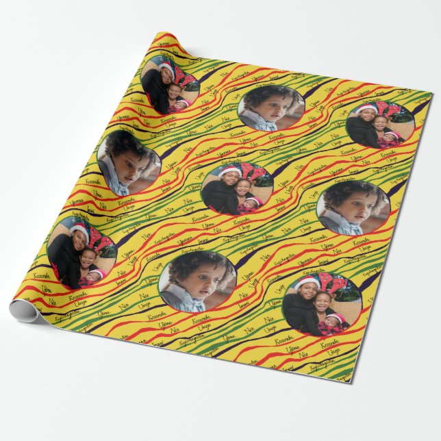 Kwanzaa-Feiertags-Foto personalisiert Geschenkpapier (Ungerollt)