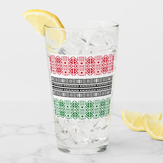 Kwanzaa Flag Patterns Glas (Vorderseite Ice)