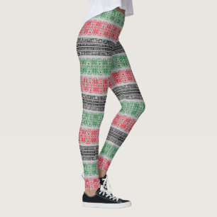 Kwanzaa Flaggenmuster Leggings