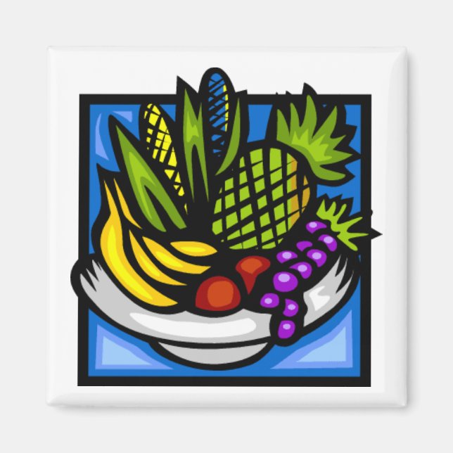 Kwanzaa Fruit Bowl Magnet von SRF (Vorne)