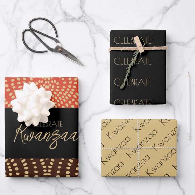 Kwanzaa Geschenkpapier Set (Vorderseite)