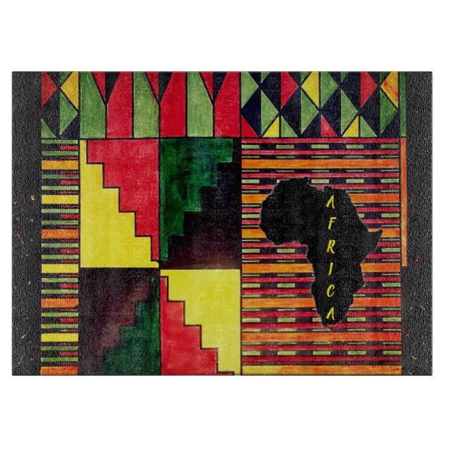 Kwanzaa Glas Cutting Board Schneidebrett (Vorderseite)