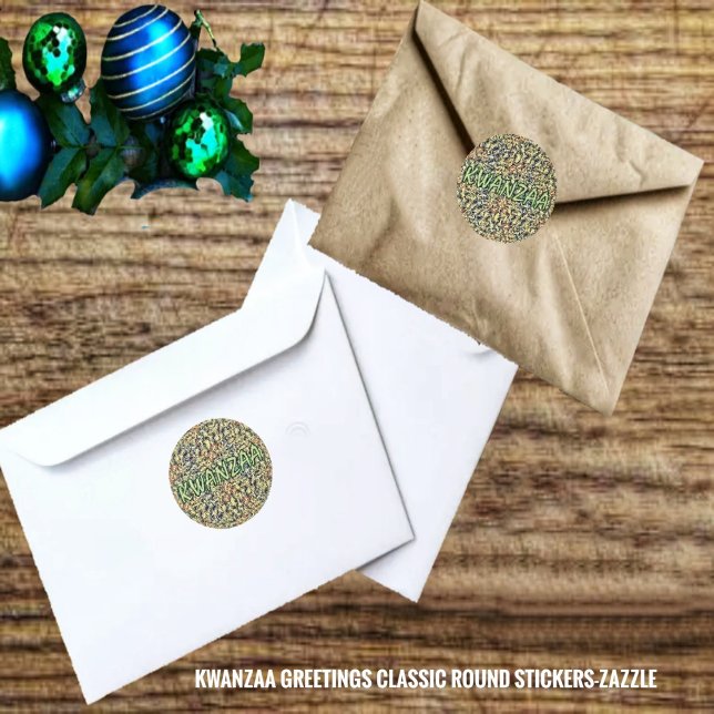 Kwanzaa Greetings Runder Aufkleber (Von Creator hochgeladen)