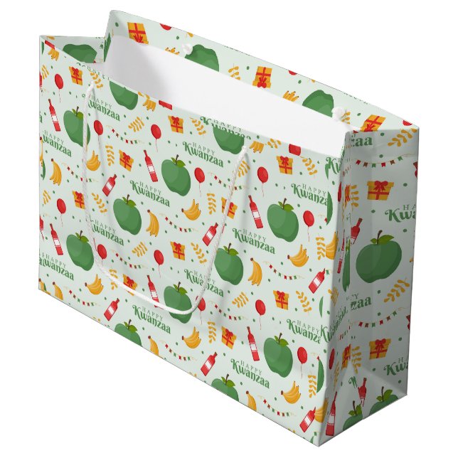 Kwanzaa Große Geschenktasche Geschenktüte (Vorderseite Schrägansicht)