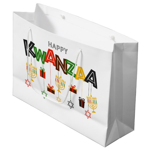 Kwanzaa Große Geschenktasche Große Geschenktüte (Vorderseite Schrägansicht)