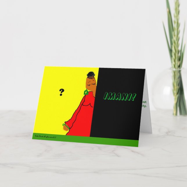 KWANZAA-GRUSS-KARTE FEIERTAGSKARTE (Vorderseite)