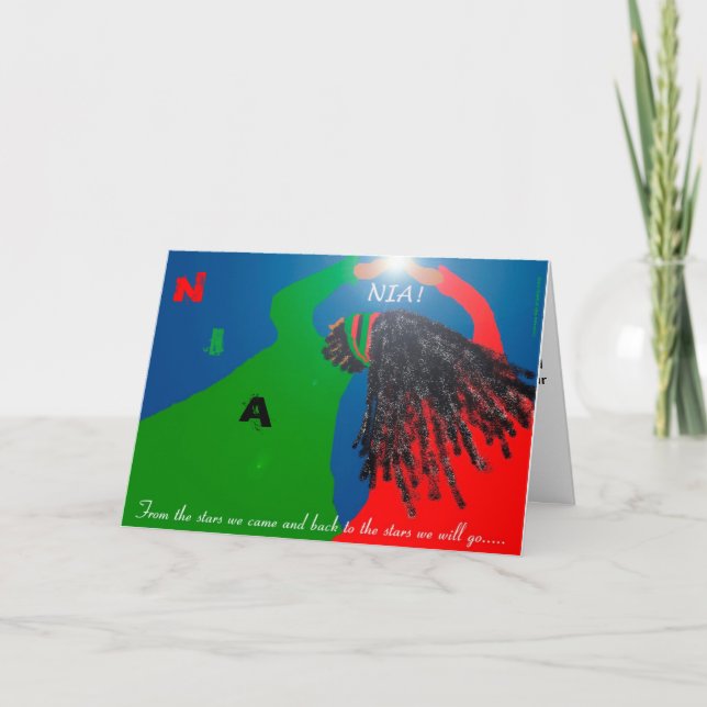 KWANZAA-GRUSS-KARTE FEIERTAGSKARTE (Vorderseite)
