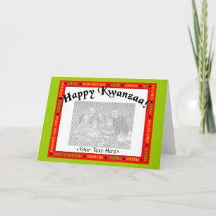 Kwanzaa-Gruß-Karten-Schablone Feiertagskarte