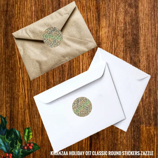 Kwanzaa Holiday 2017 Runder Aufkleber (Von Creator hochgeladen)