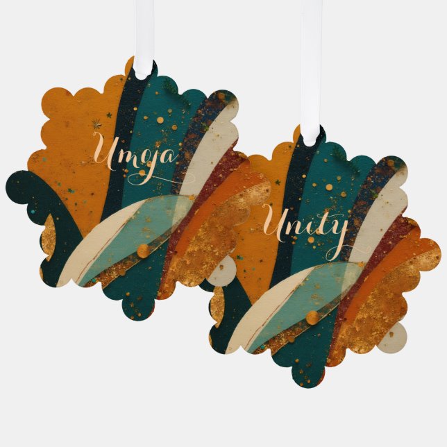 Kwanzaa Holiday Elegance  Ornament Karte (Vorderseite/Rückseite)