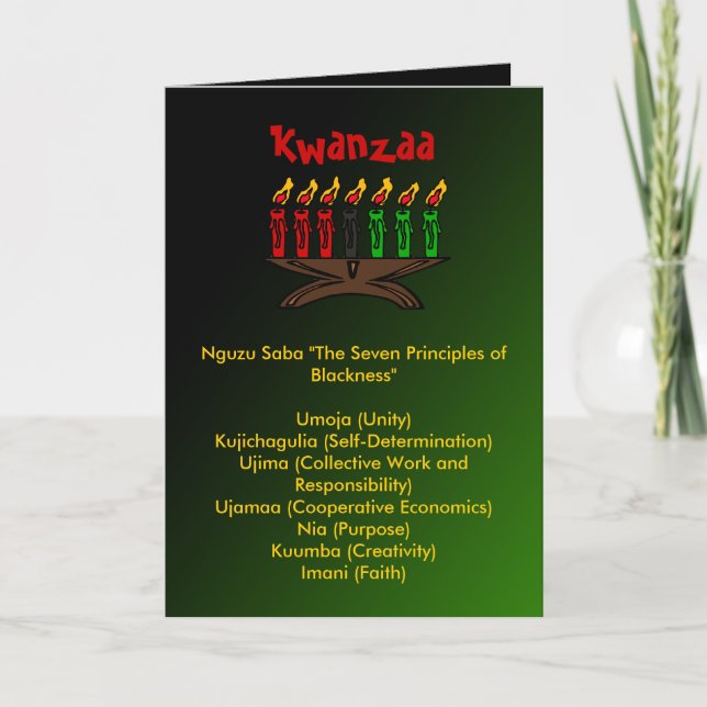 Kwanzaa-Karten Feiertagskarte (Vorderseite)