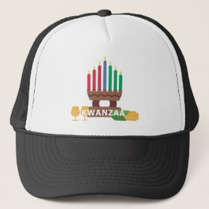 Kwanzaa Kerzen Truckerkappe