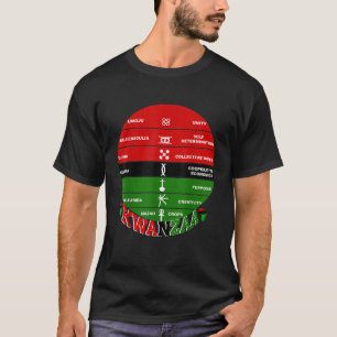Kwanzaa Kinara African Symbols Principles Vintag T-Shirt