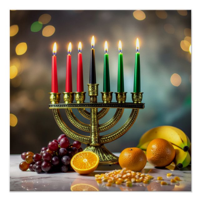 KWANZAA - KINARA -  POSTER (Vorderseite)