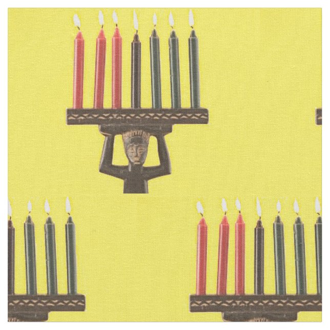 Kwanzaa Kinara  Stoff (Nahaufnahme)