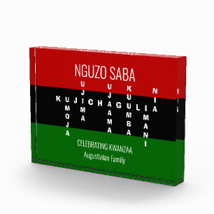 KWANZAA PAN African Family Name Fotoblock