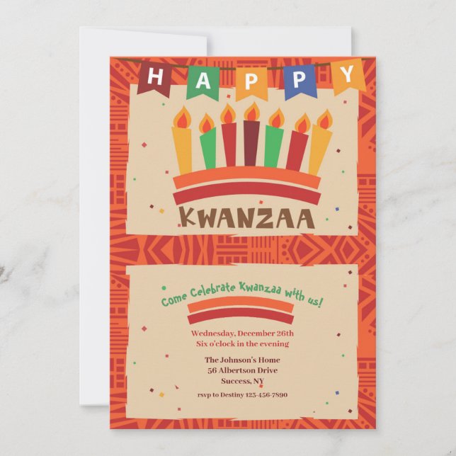 Kwanzaa Party Einladung (Vorderseite)