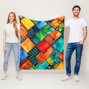 Kwanzaa Pattern Fleece Blanket