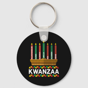 Kwanzaa Principles Kwanzaa Candles Kinara Pan Afri Schlüsselanhänger