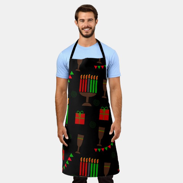 Kwanzaa Print Schürze (Getragen)