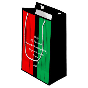 Kwanzaa-Prinzip-rotes schwarzes grünes Kleine Geschenktüte