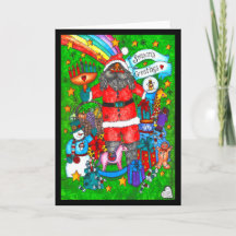 Kwanzaa Santa Card