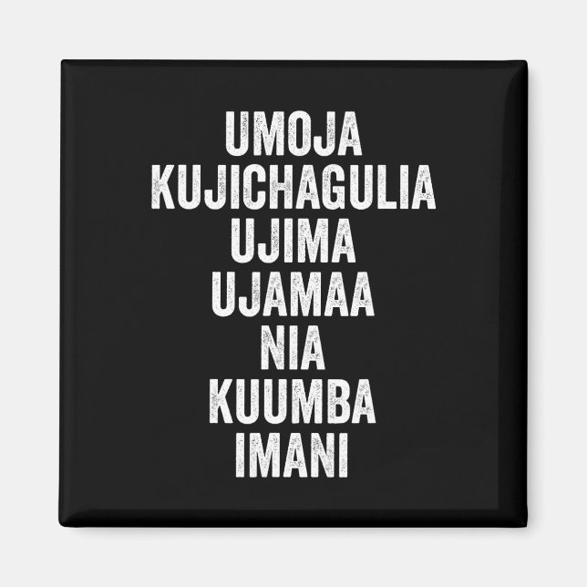 Kwanzaa - Sieben Grundsätze Magnet (Vorne)